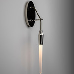 Icicle Drop Wall Sconce - Polished Nickel / Etched Glass Icicle