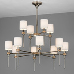 Topanga Chandelier - Polished Nickel / Natural Maple