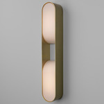 Loop Wall Sconce - Satin Brass / White