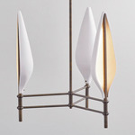 Spire Pendant - Antiqued Boyd Brass / White