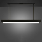 T-Light Linear Pendant - Black Granite / Etched Glass