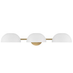 Reece Bathroom Vanity Light - Aged Brass / Matte White