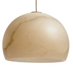 Neil Pendant - Satin Gold / Alabaster