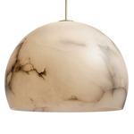 Neil Pendant - Satin Gold / Alabaster