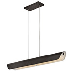 Arco Linear Chandelier - Black Oxide / Clear