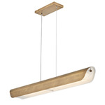 Arco Linear Chandelier - Heritage Brass / Clear