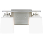 Vinton Bathroom Vanity Light - Brushed Nickel / Etched Glass