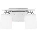 Vinton Bathroom Vanity Light - Chrome / Etched Glass