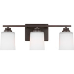 Vinton Bathroom Vanity Light - Bronze / Etched Glass