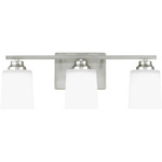 Vinton Bathroom Vanity Light - Brushed Nickel / Etched Glass