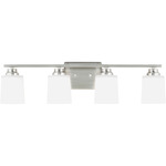 Vinton Bathroom Vanity Light - Brushed Nickel / Etched Glass