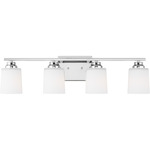 Vinton Bathroom Vanity Light - Chrome / Etched Glass