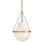 Collins Pendant - Heritage Brass / Opal