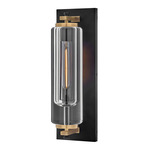 Lourde Outdoor Wall Light - Black / Clear