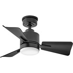 Atom Ceiling Fan with Light - Matte Black / Matte Black