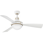 Oliver Smart Ceiling Fan with Light - Matte White / Matte White