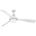 Oliver Smart Ceiling Fan with Light - Matte White / Matte White