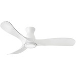 Swell Flush Smart Ceiling Fan with Light - Matte White / Matte White