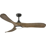 Swell Smart Ceiling Fan with Light - Matte Black / Driftwood