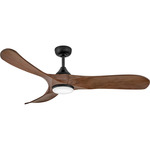 Swell Smart Ceiling Fan with Light - Matte Black / Walnut