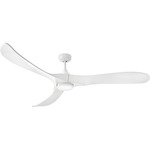 Swell Smart Ceiling Fan with Light - Matte White / Matte White