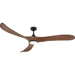 Swell Smart Ceiling Fan with Light - Matte Black / Walnut