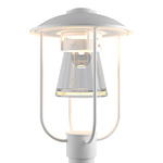 Erlenmeyer Outdoor Post Light - Coastal White / Clear