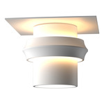 Twilight Dark Sky Outdoor Semi Flush Ceiling Light - Coastal White