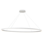 Ovale Linear Pendant - White / White