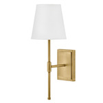 Beale Wall Light - Lacquered Brass / White