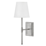 Beale Wall Light - Antique Nickel / White