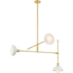 Billie Chandelier - Aged Brass / Soft White