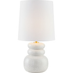 Corinne Table Lamp - Ceramic Peignoir Crackle / White