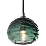 Happy Large Pendant - Satin Nickel / Steel Grey