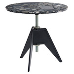 Screw Side Table - Black / Pebble Marble