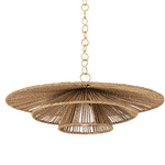 Levan Pendant - Vintage Gold Leaf / Natural