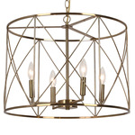 Calah Chandelier - Aged Brass