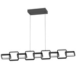 Patsy Linear Pendant - Matte Black / White