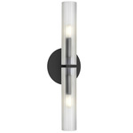 Wand 2-Light Wall Sconce - Matte Black