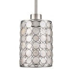 Sagamore Pendant - Brushed Nickel / White