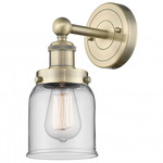 Bell Small Wall Sconce - Antique Brass / Clear