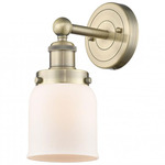 Bell Small Wall Sconce - Antique Brass / Matte White