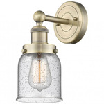 Bell Small Wall Sconce - Antique Brass / Clear Seedy