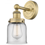 Bell Small Wall Sconce - Brushed Brass / Clear