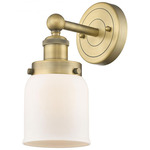 Bell Small Wall Sconce - Brushed Brass / Matte White