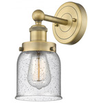 Bell Small Wall Sconce - Brushed Brass / Clear Seedy