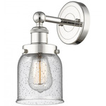 Bell Small Wall Sconce - Polished Nickel / Clear Seedy