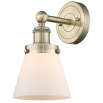 Cone Small Wall Sconce - Antique Brass / Matte White