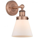 Cone Small Wall Sconce - Antique Copper / Matte White