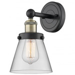 Cone Small Wall Sconce - Matte Black / Antique Brass / Clear